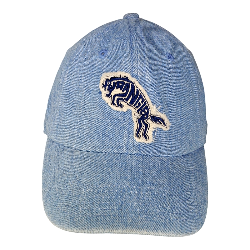 Wrangler Light Blue Denim Baseball Cap with Navy Patch